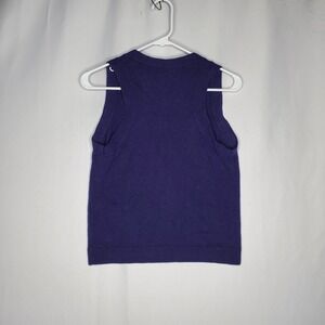 Express Design Studio Sweater Vest Women Medium Vtg 90s Y2K Purple Preppy